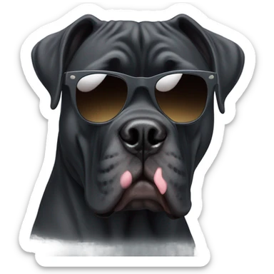 Cane corso with sunglasses  sticker
