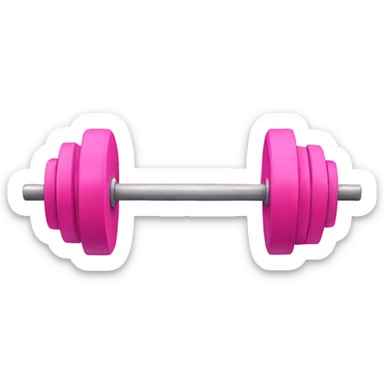 pink workout weights sticker