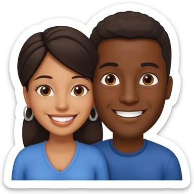 Black boyfriend Latina girlfriend sticker