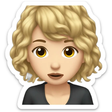 Taylor Swift sad crying with tears sticker