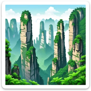 Zhangjiajie, no buildings sticker