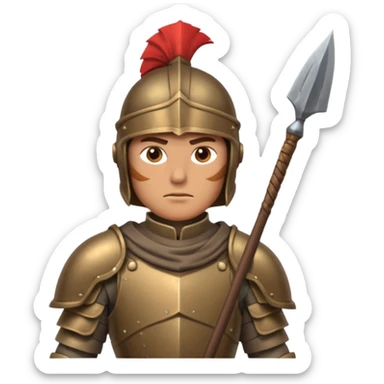Guard – Armored soldier with spear or halberd sticker