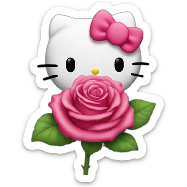 Hello kitty rose sticker