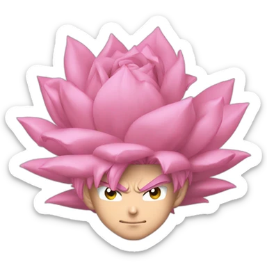 goku black rose sticker