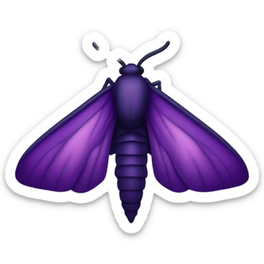 Dark purple moth sticker