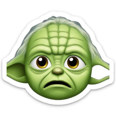 yoda crying tears sticker