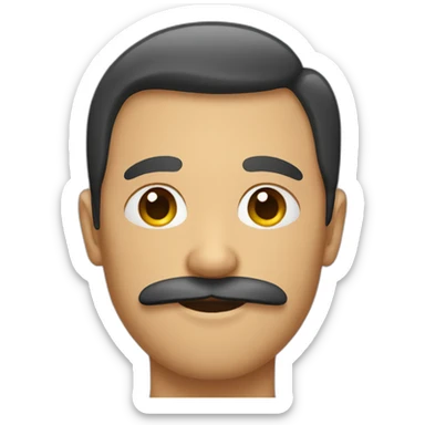 Person with a square mustache sticker