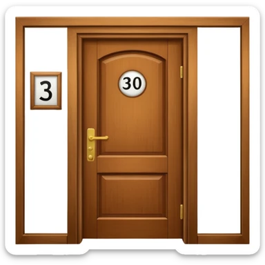 hotel room number 三百九 in Japanese sticker