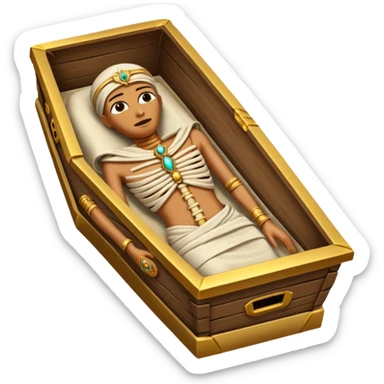 mummy coffin sticker