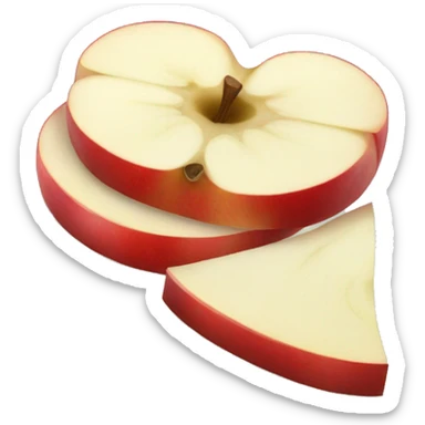 Sliced red apple sticker
