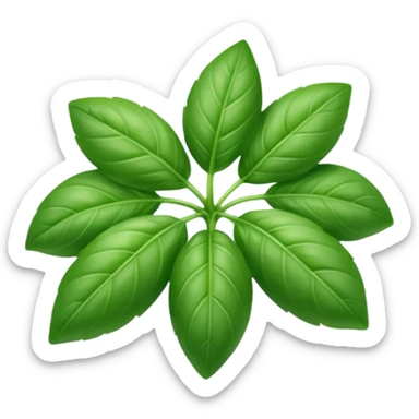 Basil emoji without a pot sticker