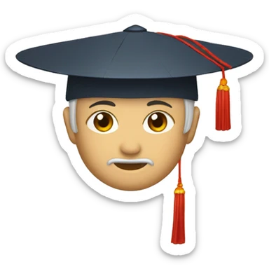 Confucian school hat sticker