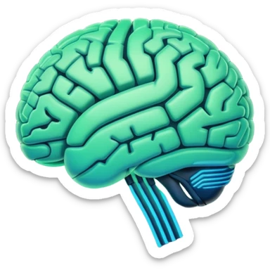 I need an emoji for Slack that ilustrates Artificial Intelligence (AI) si I can flag/tag pull requests and messages that are generated with AI for colleagues to know that they need to pay attention !

Make it animated and as large as possible  sticker