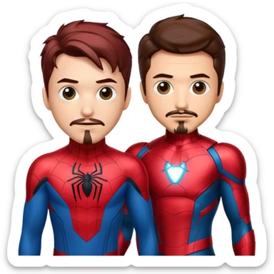 Spider man with Tony Stark  sticker