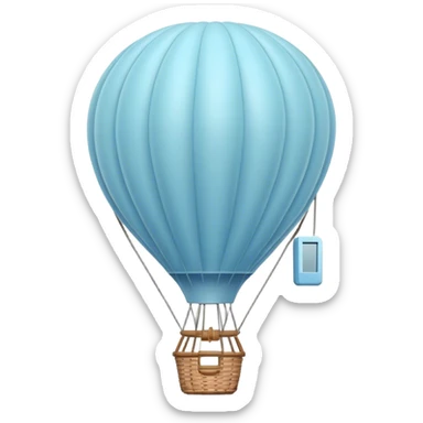 pastel blue hot air balloon  sticker