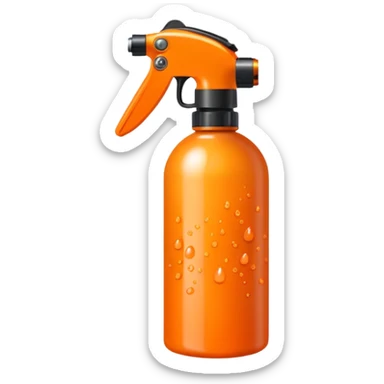 pepper spray can spraying mist sticker