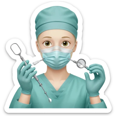 A victorian surgeon using chloroform as an anaesthetic on a patient during an operation sticker