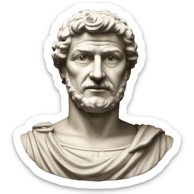 estatua de Marco Aurelio emperador estoico sticker