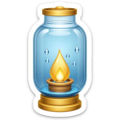 Water Lantern, more water drops inside lantern. sticker