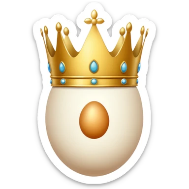 egg with crown sticker