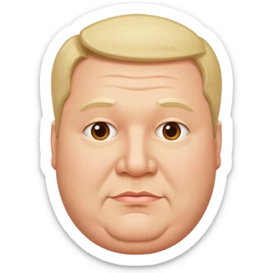 Man with double chin sticker