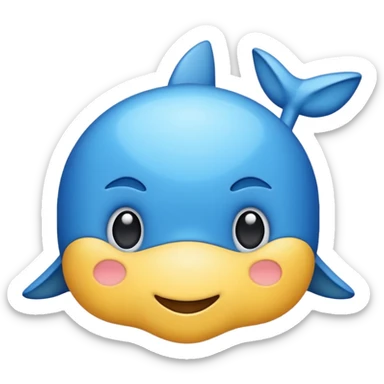 Delfino realistico di lato sticker