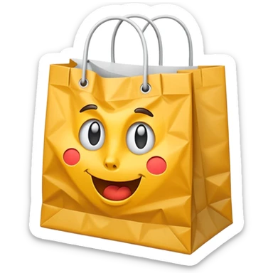 empty shoping bag sticker