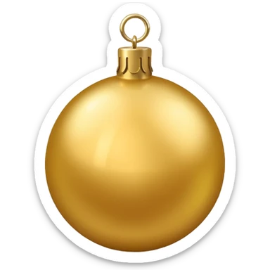 Christmas tree ball golden sticker