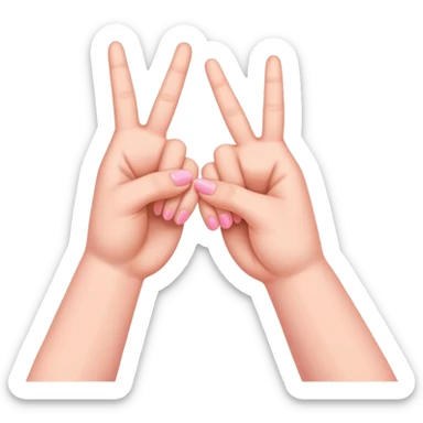 two hands making a pinky promise, little fingers hooked together sticker