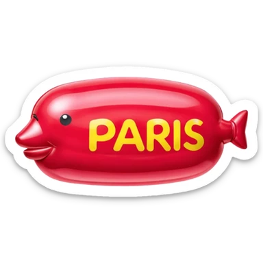  paris SPAM meat jeff koons style inflatable sculpture art painting  sticker
