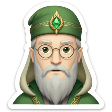 albus dumbledore green sticker