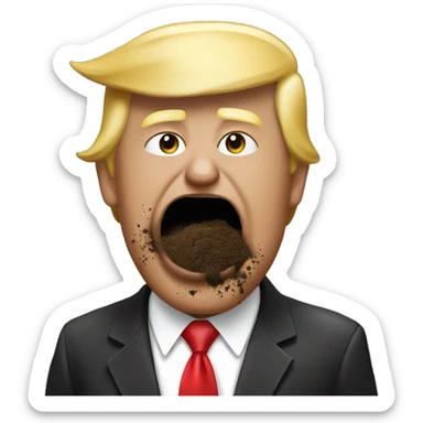 Trump eating dirt sticker
