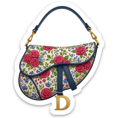 floral dior saddle bag sticker