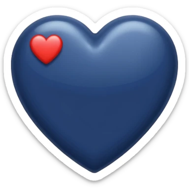 Navy blue iphone heart sticker