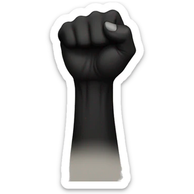 generate a black fist sticker