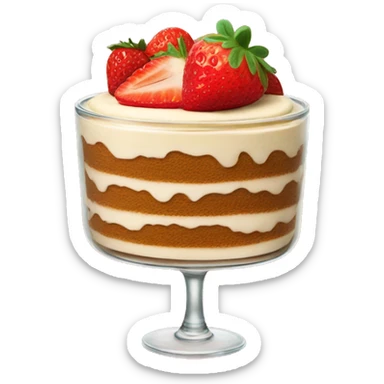 tiramisu with strawberries  sticker