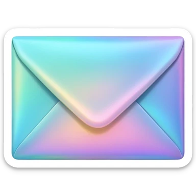 a beautiful romantic  opal envelope sticker