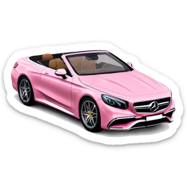 Mercedes s 63 amg Cabrio in light pink  sticker