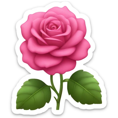 Flor rosa com coração rosa  sticker