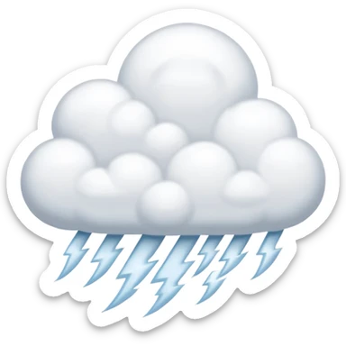 clouds with a lot of snow and thunder sticker