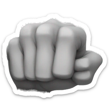 Fist but with forefinger up and curled like a hook sticker