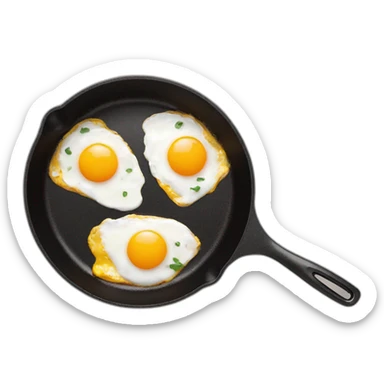 Fried eggs in pan sticker