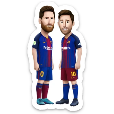 Messi con v azulada sticker