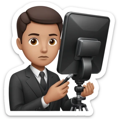 working with a prompter sticker