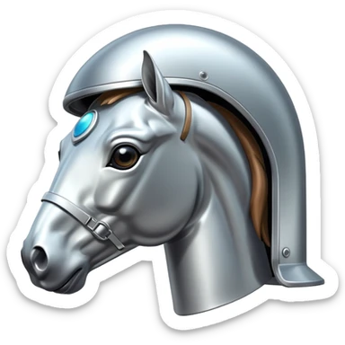 UFO inside it horse sticker