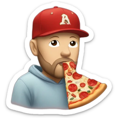 Fred Durst eating a slice of pizza sticker