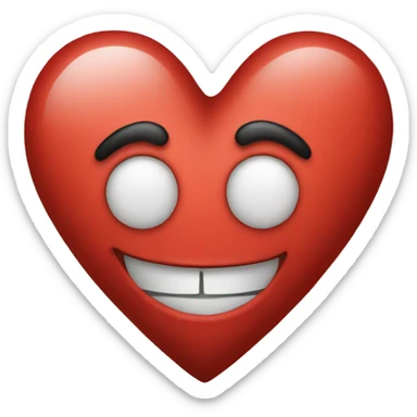 heart with a face sticker