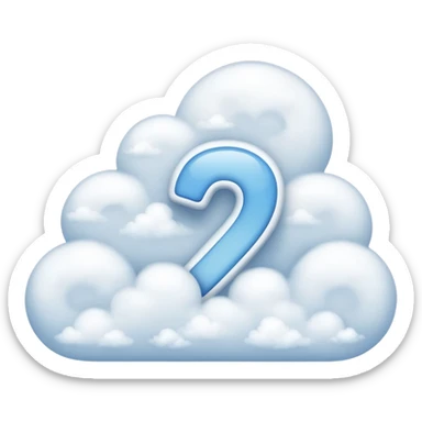 The number is 1 a made from clouds sticker