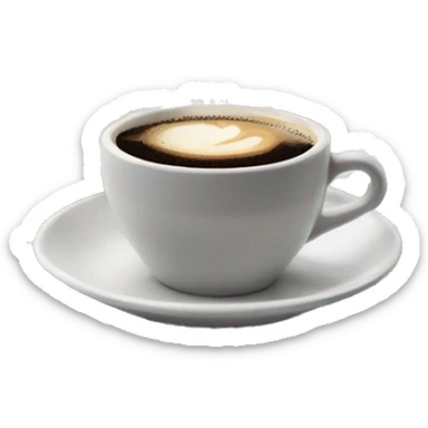 A scene of beautiful snow in the background of a coffee shop with coffee beans sticker