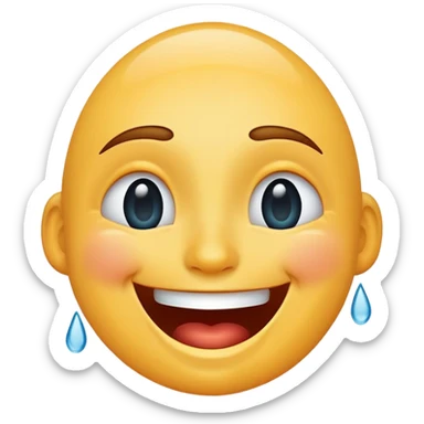 laughing face with tears of joy sticker